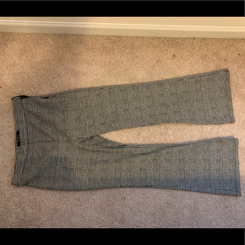 Cropped flared pants high waisted